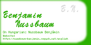 benjamin nussbaum business card